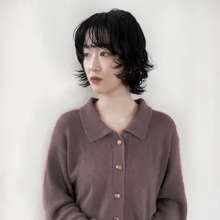 ミディアム 小山夕稀/ニュアンス パーマ/新城のヘアスタイル