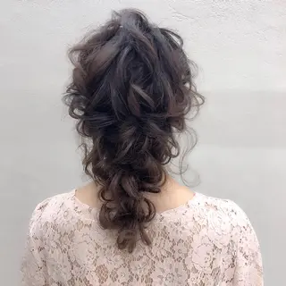 ロング ヘアアレンジ 卒業式お呼ばれ🕊️ ヘアセット✴︎ミキのヘアスタイル
