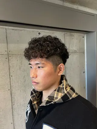 パーマ ヘアアレンジ メンズ ボブ×艶カラー 特化・リクト💥のヘアスタイル