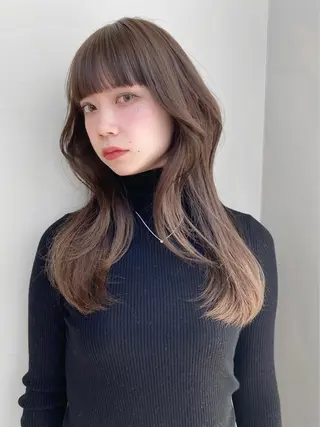 ロング カラー レイヤー/顔周り /透明感🩶高橋大のヘアスタイル