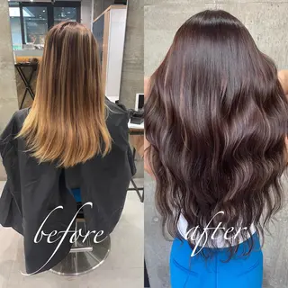 ロング カラー ヘアアレンジ TATSUYA アートディレクターのヘアスタイル