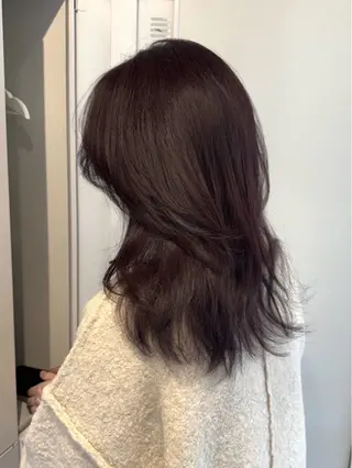 ミディアム カラー ワンカールで盛れる レイヤー🎀Macoのヘアスタイル