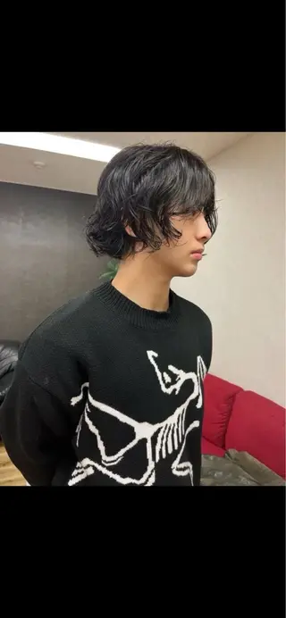 ショート パーマ メンズ nono/パーマ /顔まわりカット🐈のヘアスタイル