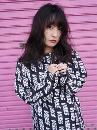 ロング カラー パーマ 花井 啓好のヘアスタイル