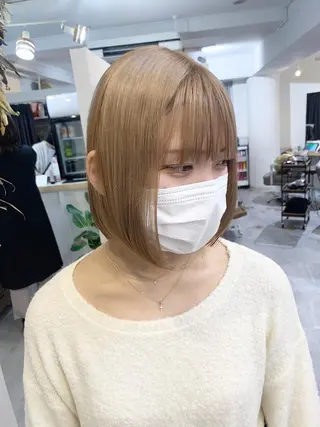 ショート レイヤー×縮毛矯正 深見 拓のヘアスタイル