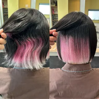 ショート パーマ hub hair レイヤー/透明感のヘアスタイル