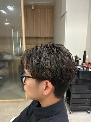 パーマ メンズ 縮毛矯正& 透明感カラー✨レオのヘアスタイル