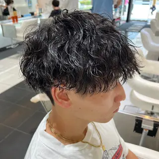 パーマ メンズ NYNY姫路本店 メンズパーマ藤川時也のヘアスタイル