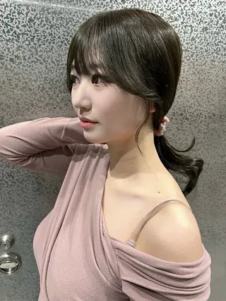 ロング カラー 尾崎隼大 レイヤー/韓国ヘアのヘアスタイル