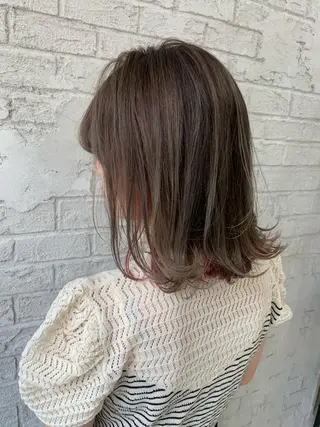 ミディアム 🇺🇸ハイライト特 化美容師🇺🇸漆沢のヘアスタイル