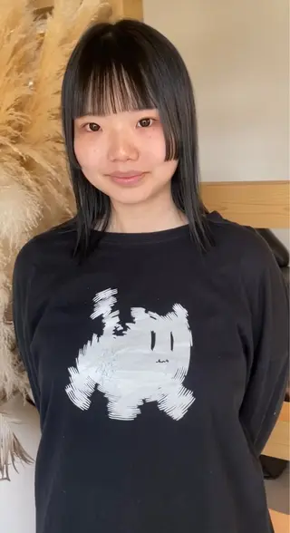 ミディアム カラー パーマ 内野 友貴のヘアスタイル