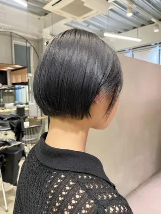 ショート 須藤 優真 切りっぱなしボブのヘアスタイル