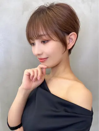 ショート 郁弥モテショート💕 髪質改善ストレートのヘアスタイル