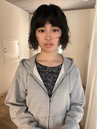ショート パーマ ボブ・レイヤー ・パーマ【iri】のヘアスタイル