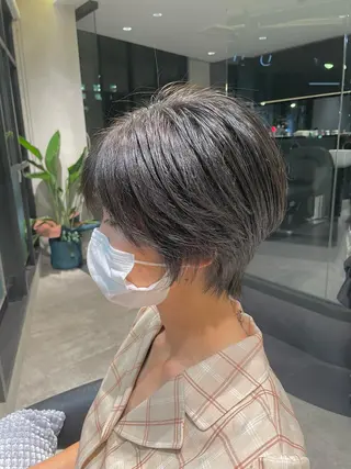 ショート カラー ✨透明感カラー✨ ✨小顔カット✨山木のヘアスタイル