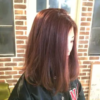 ミディアム セミロング カラー 境 健助のヘアスタイル