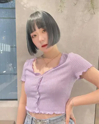 ミディアム カラー ヘアアレンジ トレンドレイヤー カット/mihoのヘアスタイル