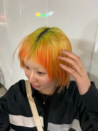 ショート カラー ハードパーマ Rico💜のヘアスタイル