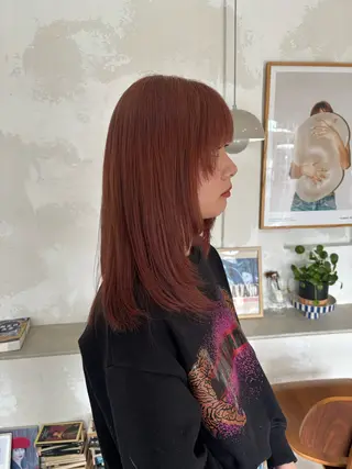 セミロング カラー nari ☺︎ ボブ/透明感カラーのヘアスタイル