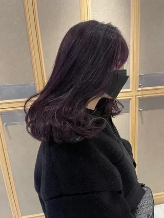 セミロング カラー ラベンダー/レイヤー スタイル🤎mamiのヘアスタイル