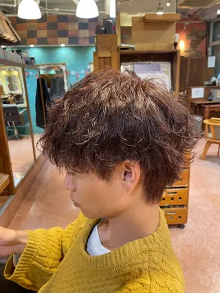 カラー パーマ メンズ ar北千住 あやみのヘアスタイル