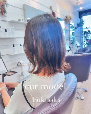 ミディアム 三原 つばさのヘアスタイル