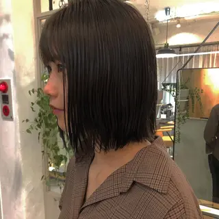 ミディアム カラー 🟩くすみカラー/ボ ブ/ショート/大司のヘアスタイル