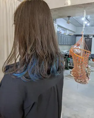 セミロング カラー ヘアアレンジ mowen RUIのヘアスタイル