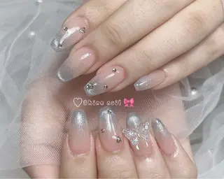ネイル shine 🎀 長さだし&デザインのネイルデザイン