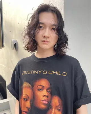 ミディアム パーマ メンズ 森田 博樹のヘアスタイル