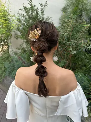 ロング カラー ヘアアレンジ タイトボブ個性派カラ ーAKANEのヘアスタイル