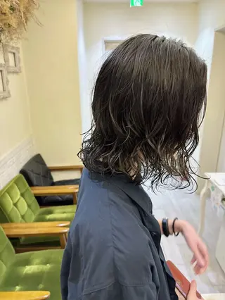 ミディアム パーマ 大久保 愛のヘアスタイル