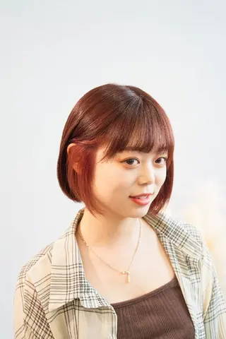 ショート カラー 安藤悠里/ハイトーン /デザインカラーのヘアスタイル