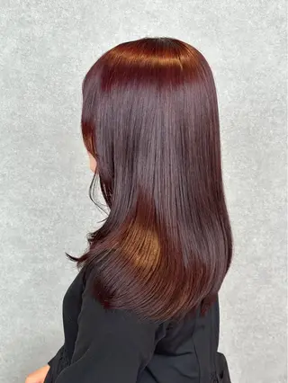 セミロング カラー 艶カラー 🎀良川琴奈のヘアスタイル