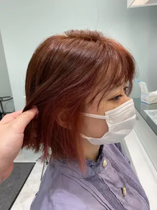 ミディアム カラー 中川 茜里のヘアスタイル
