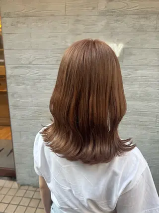 ミディアム カラー 河添 麗菜のヘアスタイル