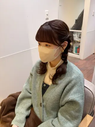 ミディアム ヘアアレンジ マンツーマン 縮毛矯正/マユコのヘアスタイル