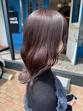 セミロング カラー  ︎︎ KASUMIのヘアスタイル