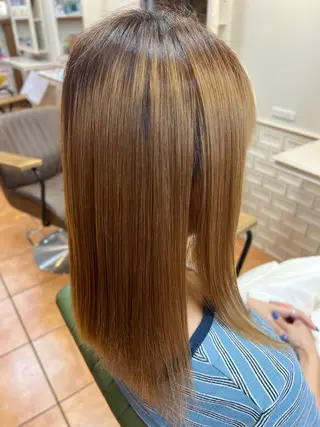 ミディアム パーマ 髪質改善✨縮毛矯正 美髪担当・大西真奈のヘアスタイル