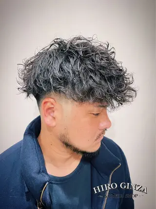 ショート パーマ メンズ 石毛 李奈のヘアスタイル