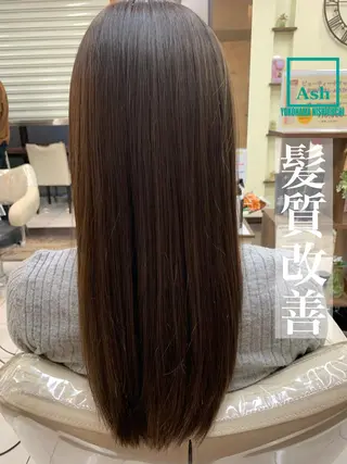 ロング パーマ ブリーチでもできる 縮毛矯正相原慎🌈のヘアスタイル