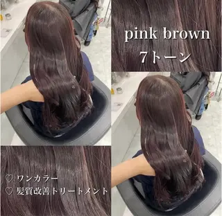 カラー 🤍ブリーチなし ブラウンhimi🤍のヘアスタイル