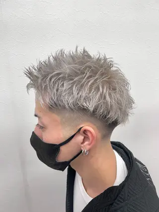 カラー メンズ ダブルスキルエクステ /羽エクステ白石宇由のヘアスタイル