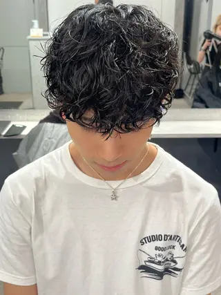 パーマ メンズ 🍐シャドウパーマ メンズ特化/守岡🍐のヘアスタイル