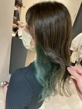 セミロング カラー レイヤー×髪質改善 ×透明感/杉田 圭のヘアスタイル