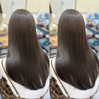 ロング カラー 縮毛矯正×ボブ💎 髪質改善/木下のヘアスタイル