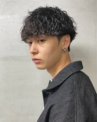 ショート カラー パーマ ヘアアレンジ メンズ 亀井隆汰/メンズ専門 パーマ特化美容師のヘアスタイル