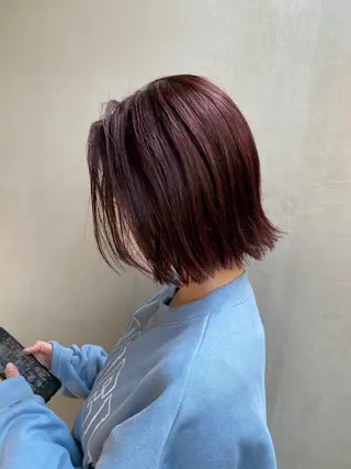 ショート カラー 美髪ストレート 川本雄己のヘアスタイル