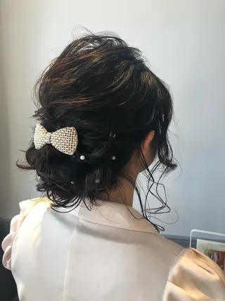 セミロング ヘアアレンジ レイヤーカット✂️ 横浜No1♡下鳥翔子のヘアスタイル