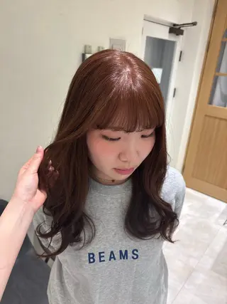 ロング カラー 佃 風子のヘアスタイル